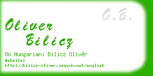 oliver bilicz business card